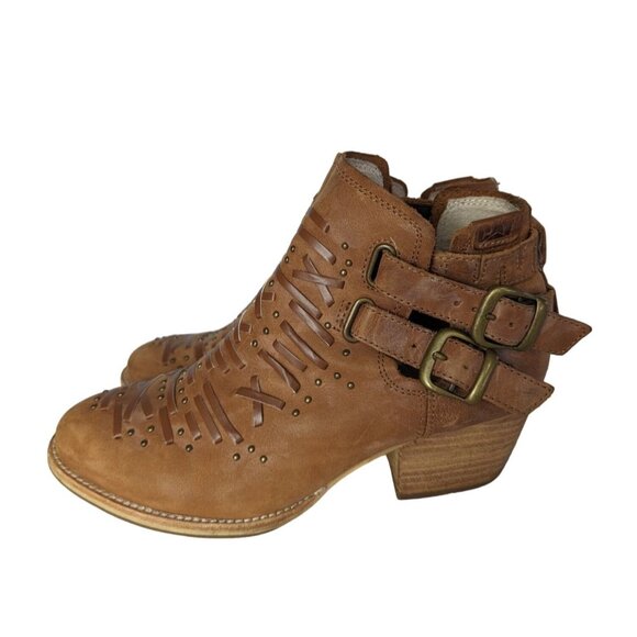 Caterpillar Cheyenne Tawny Leather casual Tan Ankle Boots Size 7 - Picture 4 of 13